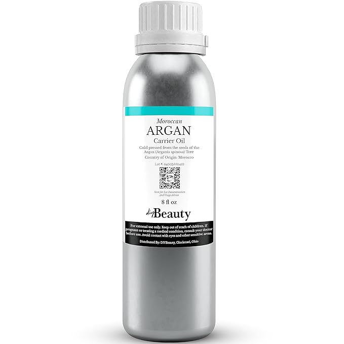 Argan Oil - 8oz Bulk, Cold Pressed 100% Pure Moroccan Carrier Oil