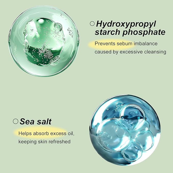 PORCOPE Gentle Amino Acid Face Wash, Sea Salt Infused Pore Cleanser for Sensitive & Acne-Prone Skin, Hydrating Oil Control Facial Cleanser for Daily Use (1pack)