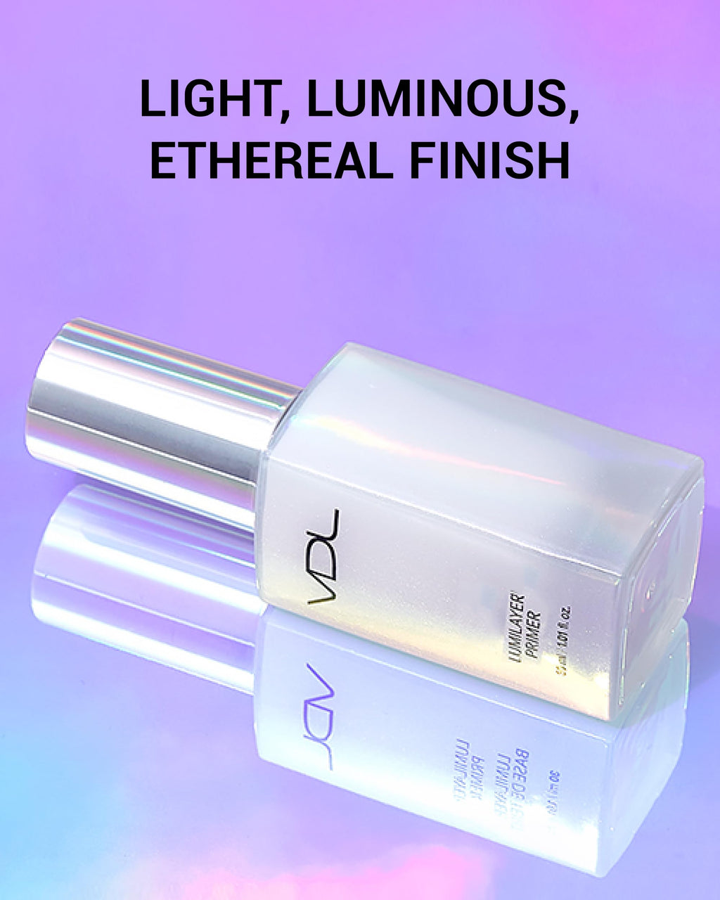 VDL Lumilayer Primer (Glowy Finish, 1.01fl oz) - Illuminating Pearl Makeup Base for Glowing Skin. Korean Makeup. Hydrating Radiance