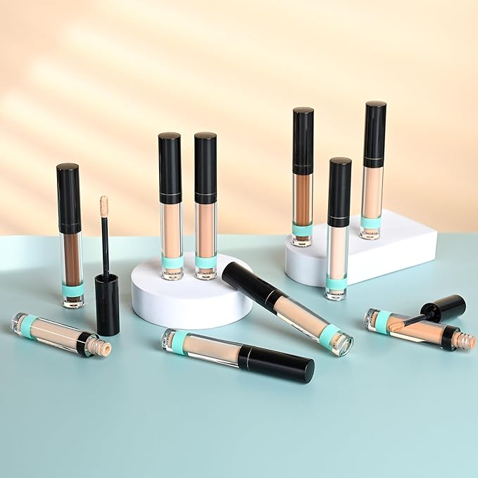 Full Coverage Liquid Concealer, Foundation Makeup for Older Women, Covers Blemishes & Under-Eye Circles, Spots, Matte Finish, Hydrating Primer for Correct, 0.06 fl oz, Vegan & Cruelty-Free 10#Deep
