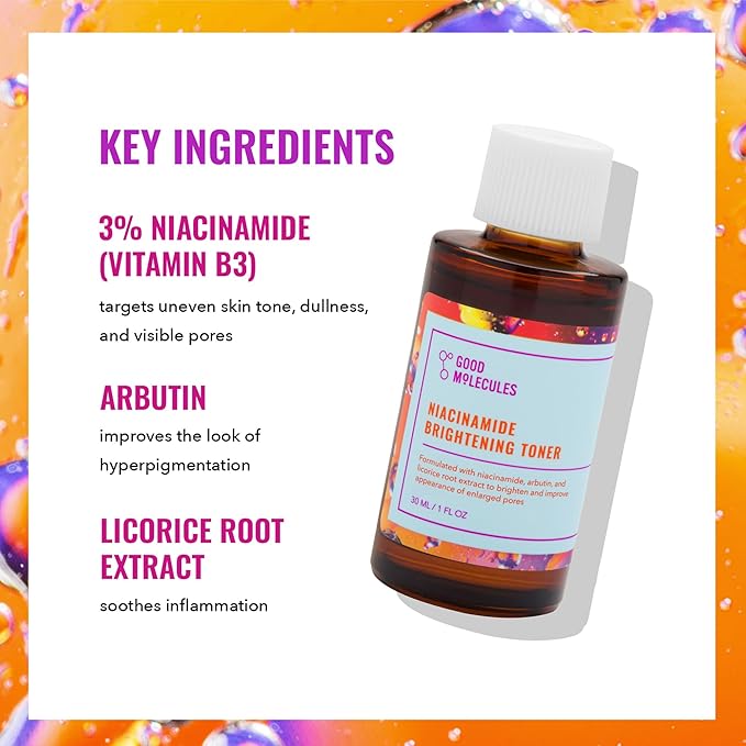 Good Molecules Niacinamide Brightening Toner, Travel Size, 1 fl oz