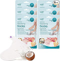 Epielle Intensive Repairing Foot Mask 6 Pairs, Soften with Coconut Oil & Milk Extract, Deep Moisturizing Socks for Dry, Cracked Feet, Self Care Gifts for Women, Spa Kit