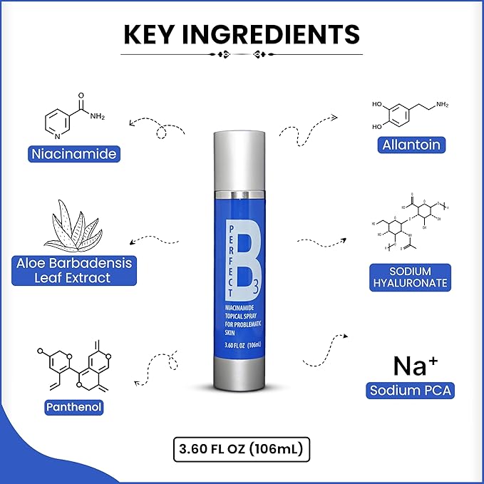 Perfect B3 Niacinamide Spray for Face, Vitamin B3 Face Mist 3.6oz