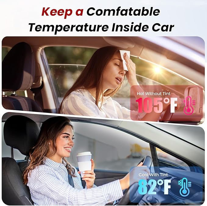 LuxeShade Car Window Tint, 2Ply 35% Premium Nano Carbon Window Tint for Car, 24In x 100Ft Automotive Car Tint Privacy Film with Strength Adhesive, Blocks UV/IR Rays, Reduce Heat & Glare