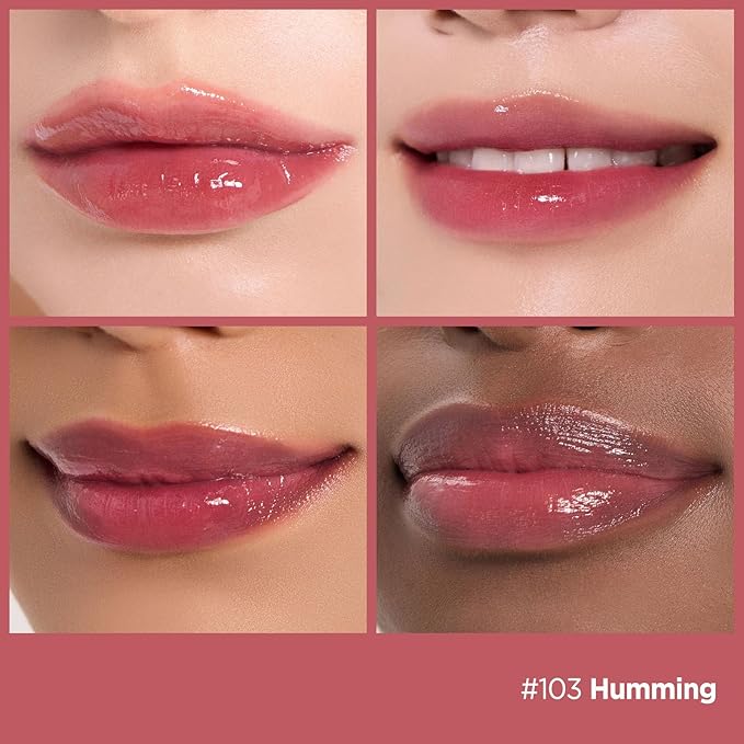 Laka Fruity Glam Tint | Glowing Korean Lip Tint with Hydrating Lightweight Texture | Buildable Color, Non-Sticky High Shine Gloss | K-Beauty Korean Makeup | #103 Humming, 0.15oz