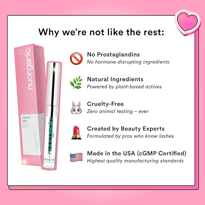 Eyelash Growth Serum, Prostaglandin-Free Lash Serum for Longer Lashes