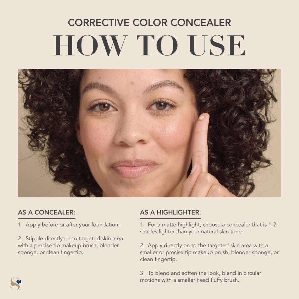 SeneGence Corrective Color Concealer, Green, 0.25 Fl Oz, Anti-Aging Benefits, Hydrating Aloe Vera Juice, Vitamin B & E for Even Skin Tone and Flawless Coverage