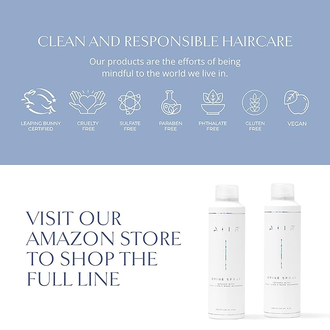 AIIR Shine Spray - Anti Frizz Humidity Shield Smoothing Gloss Spray, 6 oz