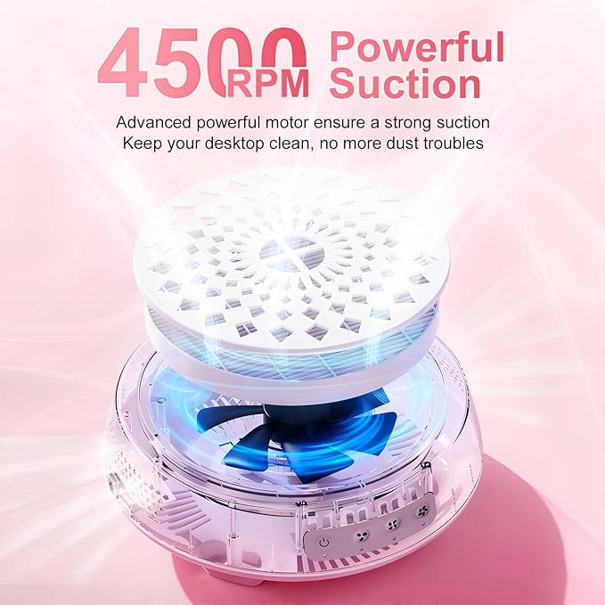 Professional Nail Dust Collector, Quiet Nail Vacuum Cleaner Machine