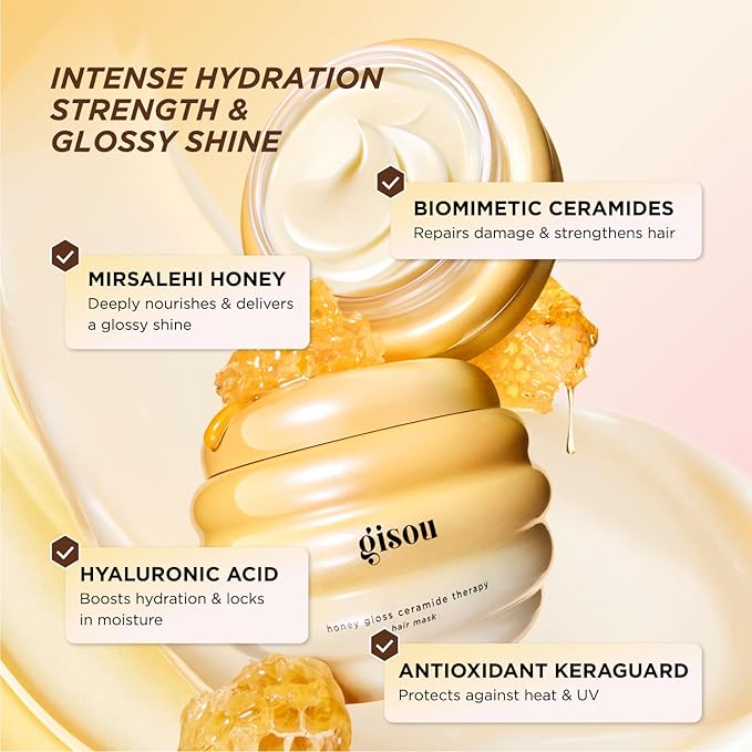Gisou Honey Gloss Ceramide Therapy Hair Mask (2.5 fl oz) - Travel Size