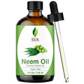 SVA Neem Seed Oil 4 Fl Oz - for Face, Skin Care, Hair Care, Scalp Massage & Body Massage – Carrier Oil with Dropper