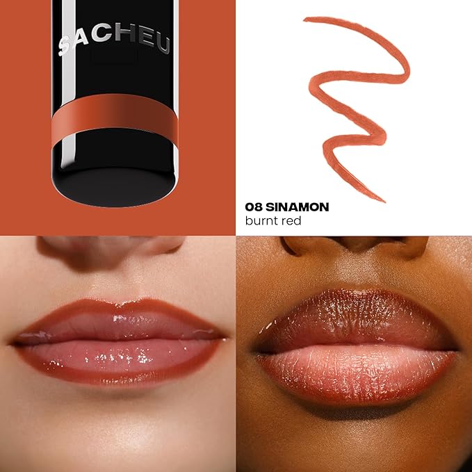Sacheu Lip Liner STAY-N Peel Off Lip Stain, Longwear, SINamon