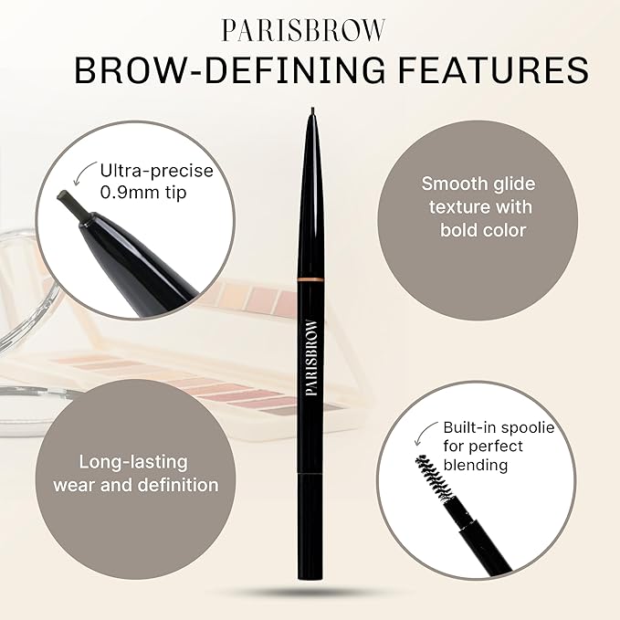 PARISBROW Slim Brow Pencil 05 Black eyebrow pencils (0.9mm Tip)
