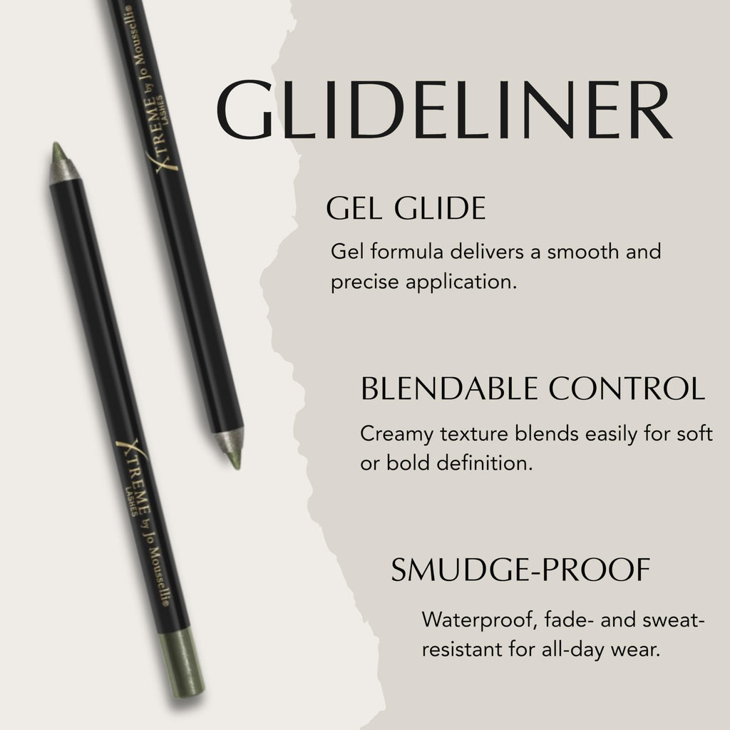 Xtreme Lashes GlideLiner Long Lasting Eye Pencil with Sharpener, Golden Olive, 0.04 Oz, Waterproof Makeup, Gel Formula, Blendable, Smudge, Fade, & Sweat Proof