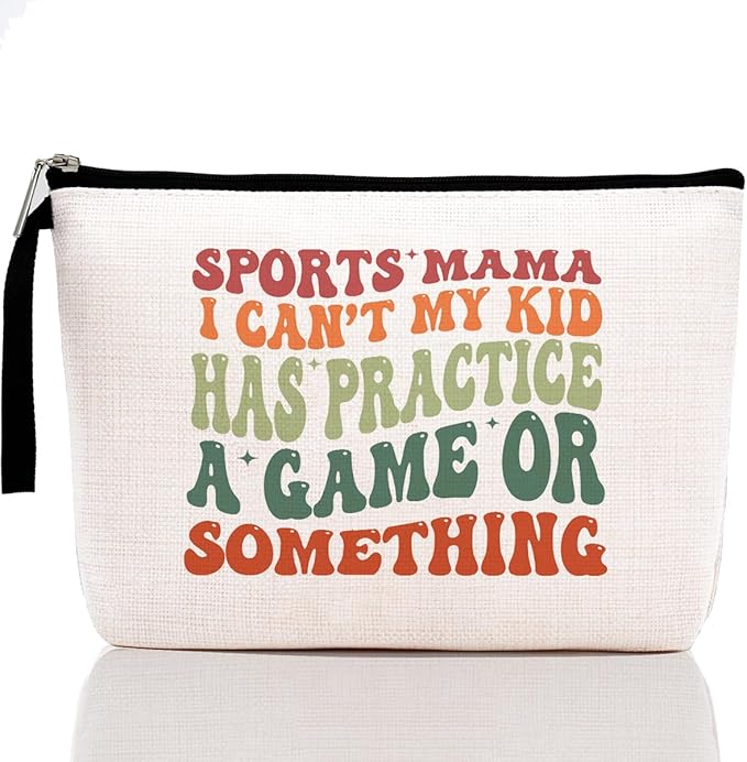 Sports Mama Makeup Bag for Mom Gifts Funny Mama Mother Gifts for Women
