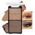 FeiCuiYun Double color eye shadow, Eyeshadows Creamy, high pigment eye makeup palette, matte shimmer metal eye shadow powder, Blendable, Ultra-Pigmented, Easy to Apply, Matte & Shimmer, (03)