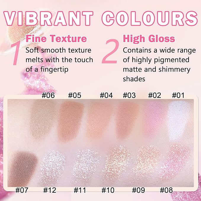 Rose Pink Matte Eyeshadow, Ultra Fine Lightweight Powder, Multiuse Blendable Makeup, High Pigment, Daily Warm Tone Eyeshadow (03 Mist Rose)