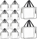 Merkaunis Clear Makeup Bag 10 Pack Large Toiletry Bags With Zipper Handle