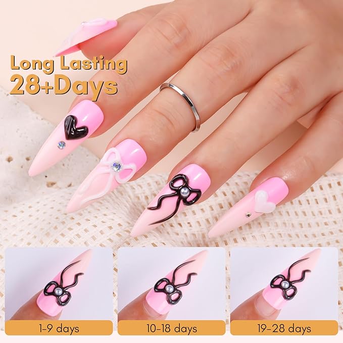 Makartt 3D Nail Gel, 2 Pcs 15g Nail Sculpting Gel for Molding and Drawing