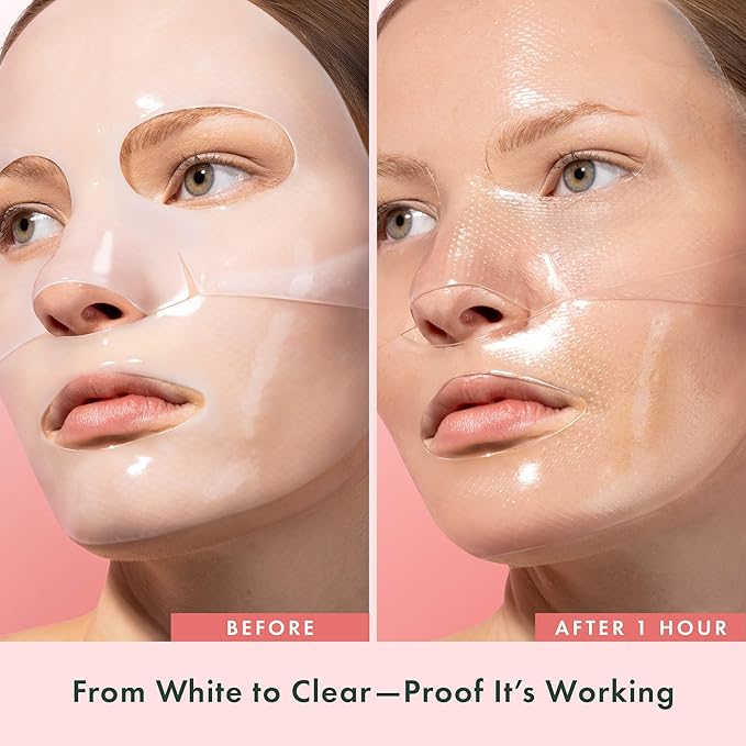 Rael Hydrogel Masks, Deep Hydration Skincare (Collagen PDRN, 4 Ct)