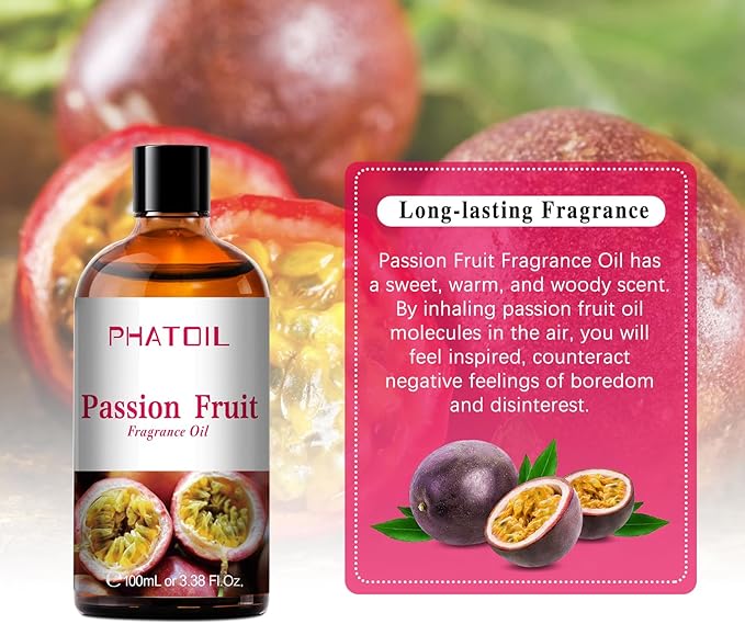 PHATOIL Passion Fruit Fragrance Oil for Diffuser Aromatherapy 3.38FL.OZ