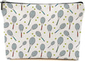 Blue Leaves Cute Tennis Makeup Bag Travel Accessories Case for Women