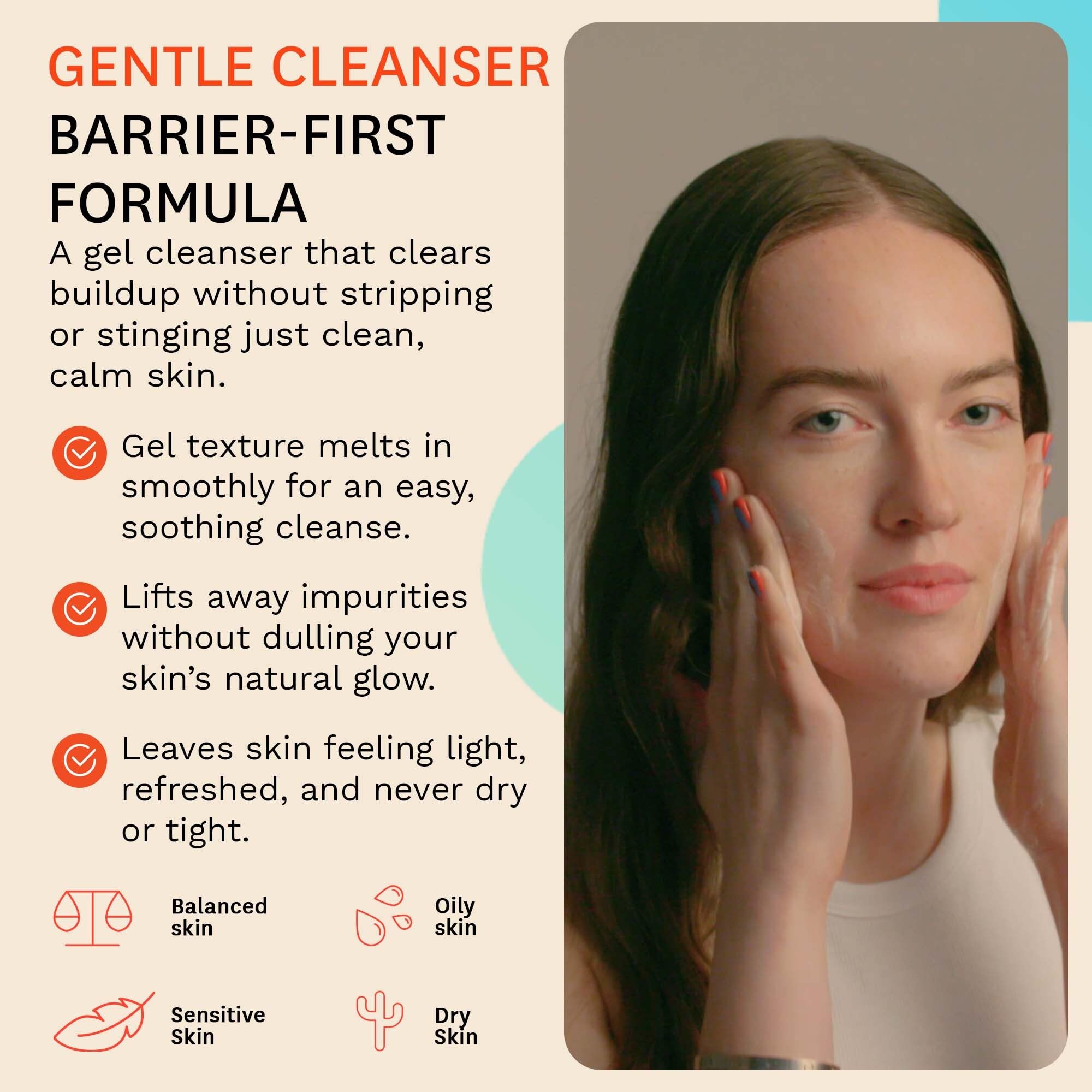 Fig.1 Clarifying Gel Cleanser | AHA BHA Tea Tree Oil Formula for Oily & Sensitive Skin Face wash | Deep Pore Cleansing, Dermatologist-Tested for Acne Prone, Vegan & Refillable Skincare Solution, 100ml