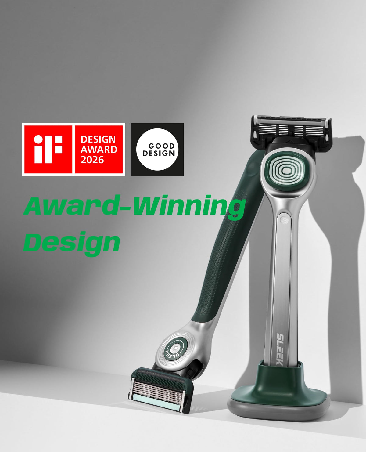 DORCO SLEEK 6 Blade Razor for Men with Multi-Flex Technology for a Smooth & Comfortable Shave | Cartridge Razor for Men, Razor Handle + 2 Cartridges
