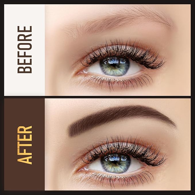 Eyebrow Pen, Soleira Waterproof Eyebrow Pencil with 4 Tip Microblading Eyebrow Pen and Dual-ended Eyebrow Brush, for Natural-Looking Brows, Long-Lasting, DNSO Dark Brown