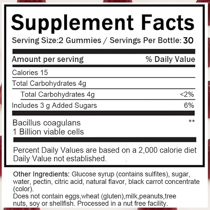 6525080 Clean Prebiotic Fiber Gummy, Clean Fiber Gummies for Men, Men Prebiotic Supplement for Digestive Gut Health, Non-GMO, 60 Gummies / 4g Fibers Per Serving