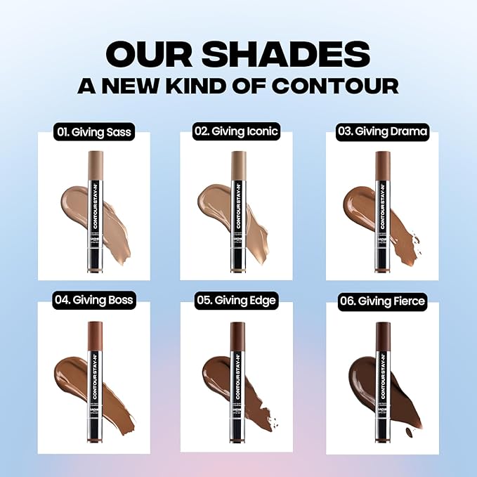 Sacheu Liquid Contour STAY-N Cream Contour, Longwear, Giving Fierce