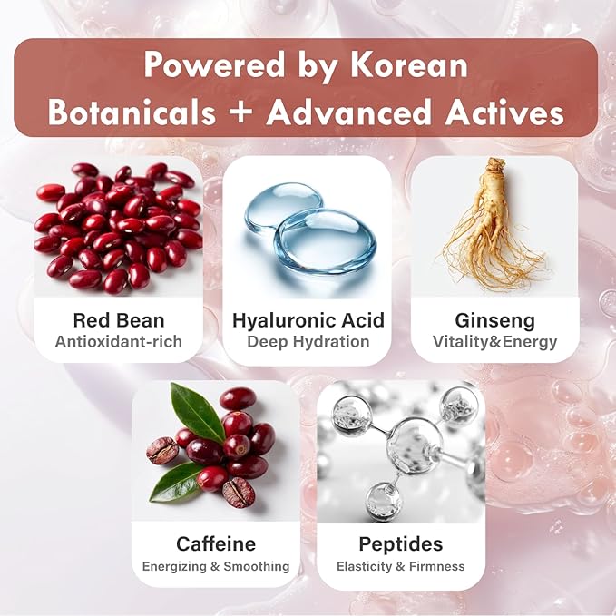 OHMIA Red Bean Korean Body Wash for Women - Hydrating Shower Gel for Dry & Sensitive Skin, Tangerine & Orchid Scent, Skincare-Grade K-Beauty Cleanser, Vegan, 8.45 fl oz