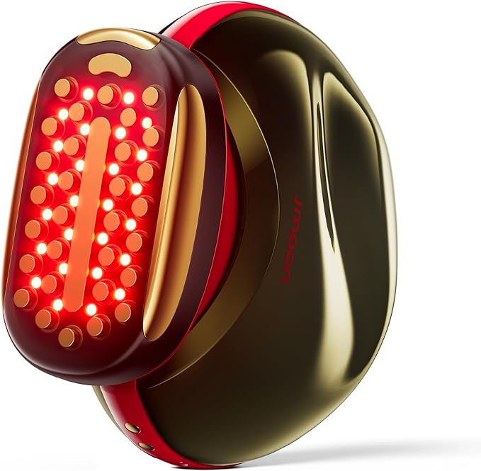 JMOON by Ulike Microcurrent Facial Device, M30U Red Light Therapy for Face, Safe Anti Aging Skin Care, 4 Modes, 5 Energy Levels for Full Face Lift and Ideal for Smile Lines, Eyes, and Forehead (Red)