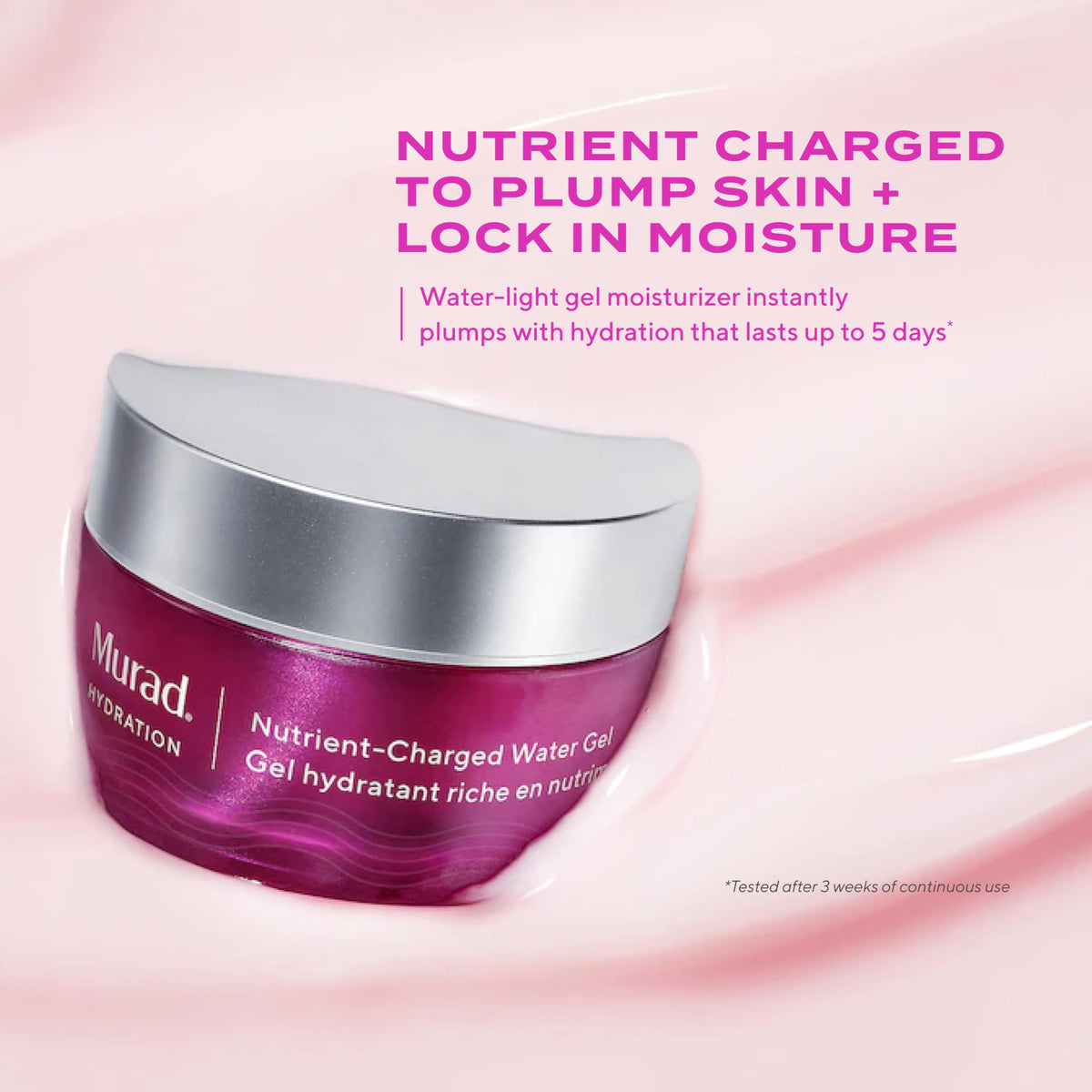 Murad Nutrient-Charged Water Gel - Peptide Face Moisturizer - 1.7 Fl Oz