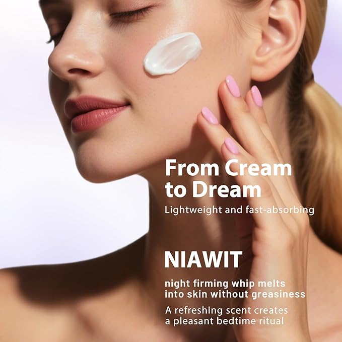 NIAWIT Overnight Toning Body Whip – For Loose Crepey Skin on Arms, Thighs & Belly | Firming, Moisturizing & Anti-Wrinkle Night Cream to Improve Tone While You Sleep, All Skin Types