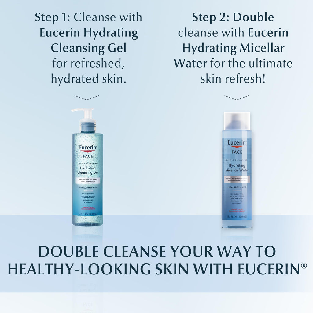 Eucerin Face Gentle Cleansing Hydrating Micellar Water, 13.5 FL OZ