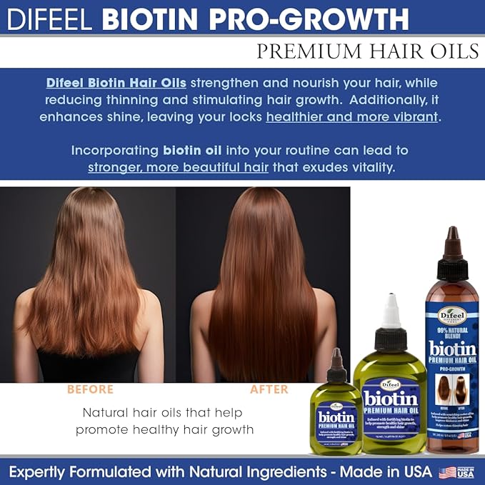 Difeel Biotin Hair Oil Blend 7.1 oz. (Pack of 2)
