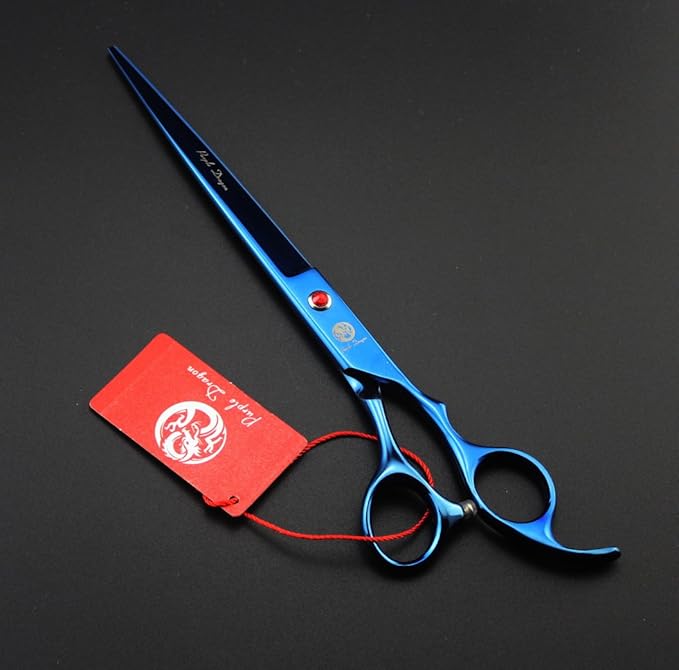 Purple Dragon 8 inch 3 in 1 Professional Pet Grooming Thinning(Blue)