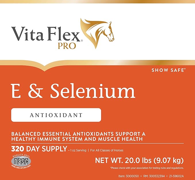 Vita Flex Pro E & Selenium Supplement for Horses, 320-Day Supply