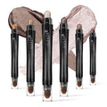 LUXAZA 6PCS Eyeshadow Stick Makeup Sets, Smoky Brown Cream Eyeshadow Pen,Metallic And Matte Shimmer Eye Shadow Eye Brightener Stick Pencil Crayon, B02-Fall Brown