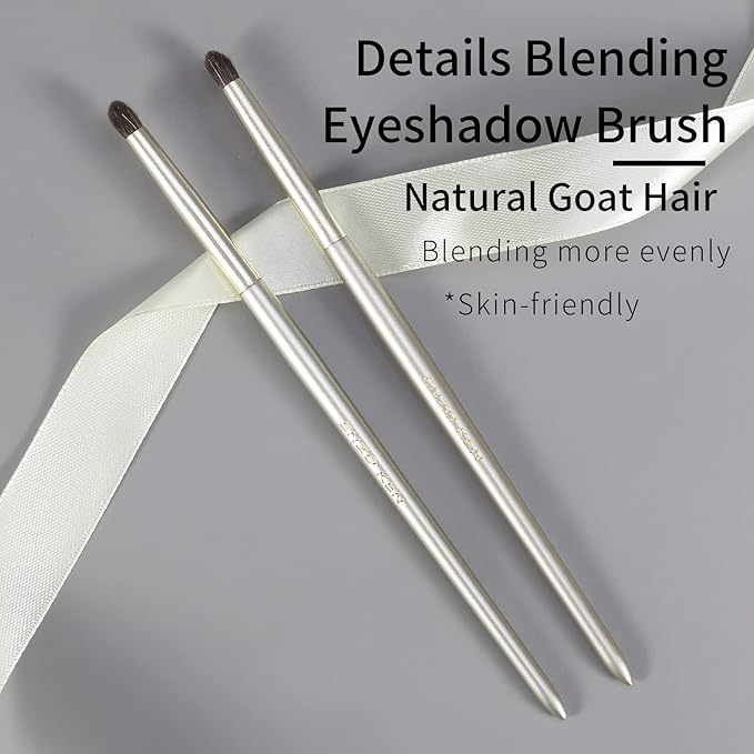 ENZO KEN Natural Pony Hair Eye Shadow Brush, Small Detail Eyeshadow Brush, Detailing Eye Shadow Brushes, Mini Smudge Brushes, Corner Eyeshadow Brush, Eyeshadow Blending Brush, Single Makeup Brushes.