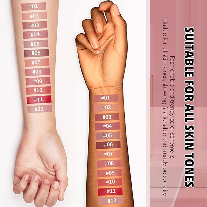 Eshioh Matte Lip Gloss, Lip Gloss Silky Smooth Finish, Lipgloss Makeup Colorful and Creamy Texture, Lipstick for Every Occasion, Lip Oil Moisturizing and Hydrated #07