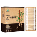 Isshah Natural Bamboo Cotton Swabs - Pointed & Spiral Tips - 1000 Count