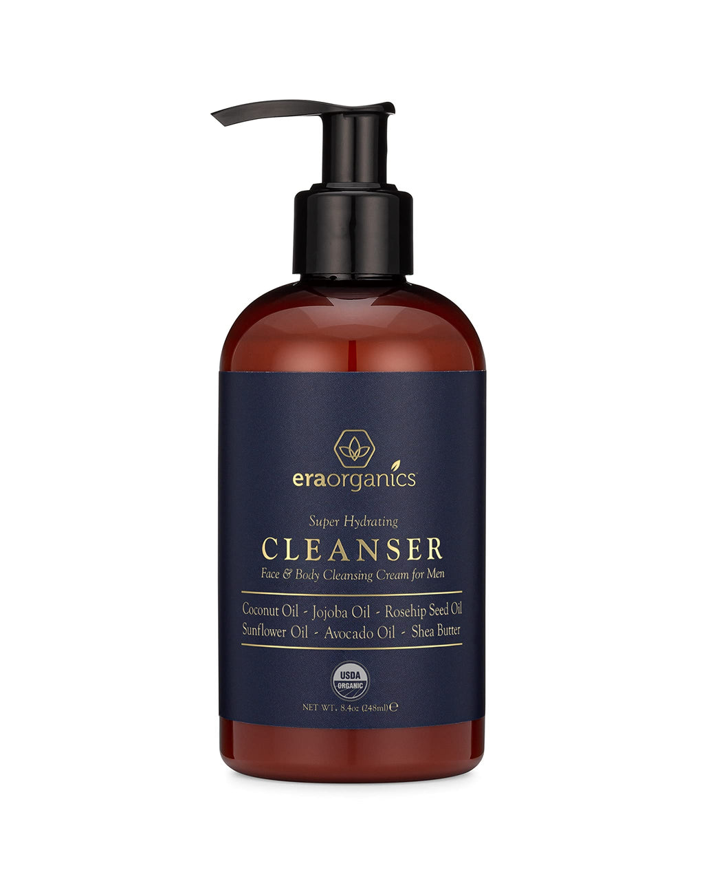 Era Organics USDA Organic Men's Face Wash - Hydrating Face & Body Cleanser