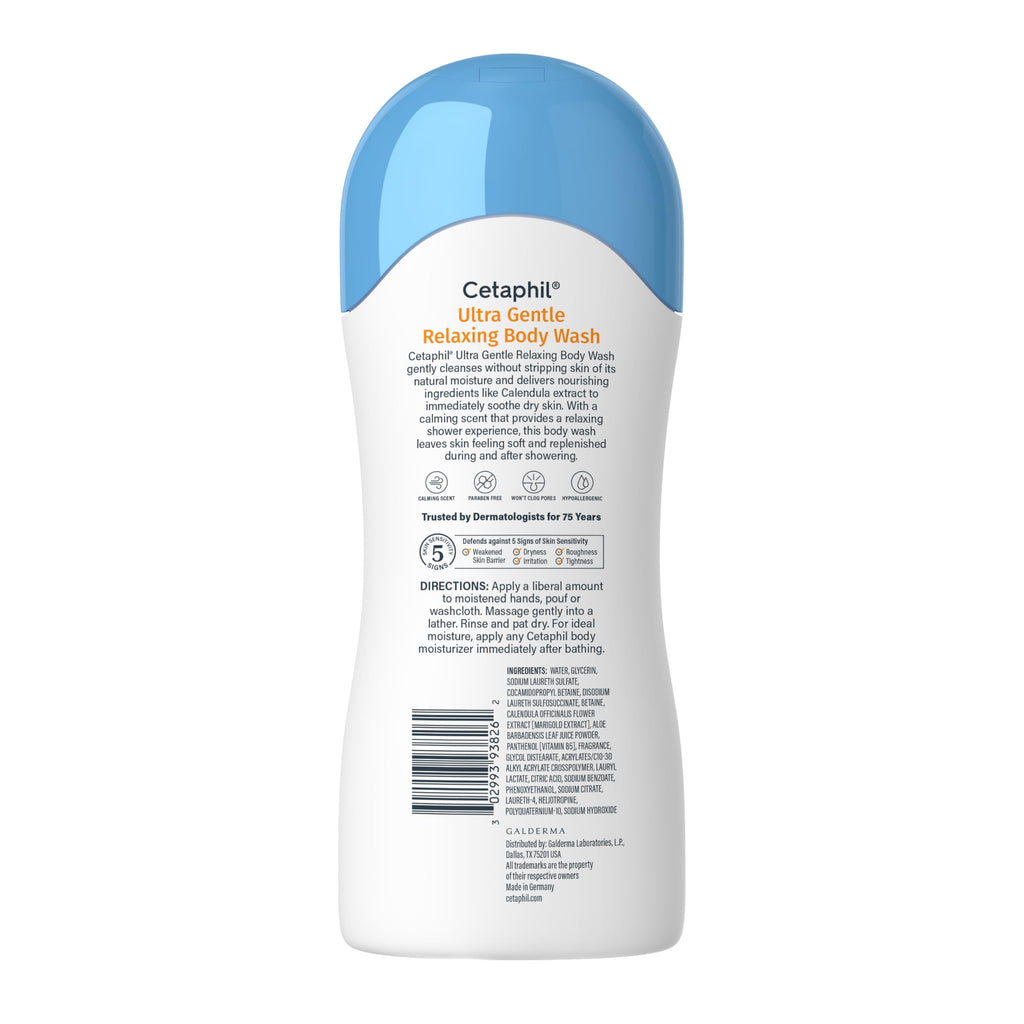 Cetaphil Ultra Gentle Refreshing Body Wash, Hypoallergenic, 16.9 fl oz