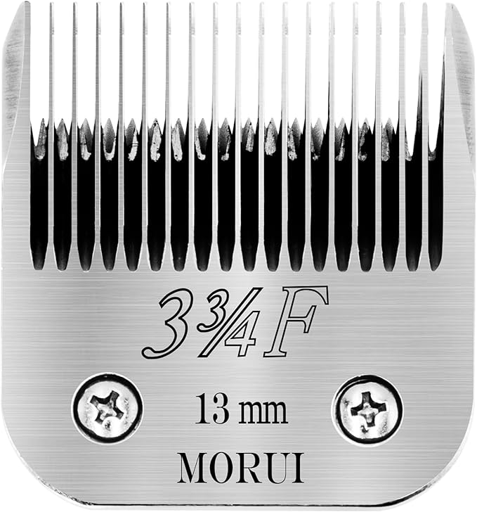 morui 3-3/4F Cut Length 1/2"(13mm) Detachable Pet Dog Clipper Blades UltraEdge Series Clipper Blades for Dog Grooming Compatible with Most Andis,Oster A5 Wahl KM Series Clippers