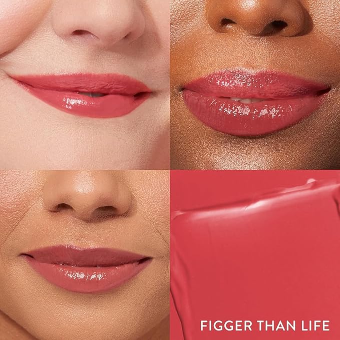 LAURA GELLER NEW YORK Jelly Balm Tinted Lip Balm – Figger than Life – Hydrating Lip Color with Shine Finish – Squalane & Vitamin E – Buildable Sheer to Medium Coverage – Vegan & Cruelty-Free