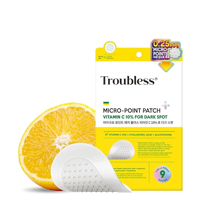 Troubless Micro Patch Plus - 10% Vitamin C Zit Hydrocolloid Patch 9EA