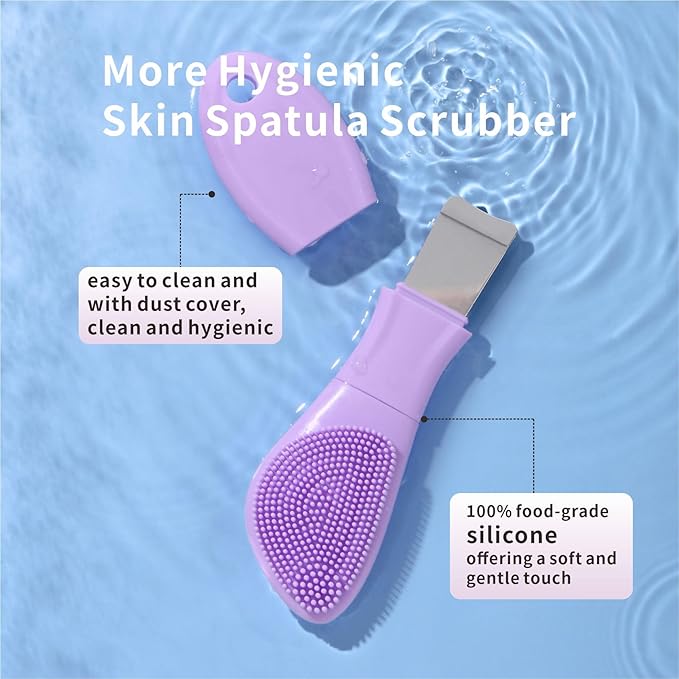 Blackhead Remover Tools, Black Head Remover for Face Nose, Silicone Face Scrubber Pore Cleaning Brush Mask Applicator for Daily Skin Care, Deep Clean Master Skin Care Tool for Women Men (Purple)