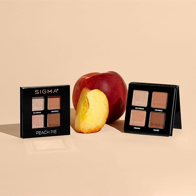 SIGMA BEAUTY Quad Eyeshadow Palette - Peach Pie Eyeshadow Quad, 4 Shades